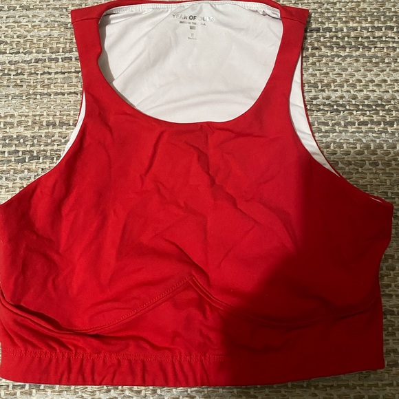 Year Of Ours Red Halter Sports Bra - Picture 3 of 3